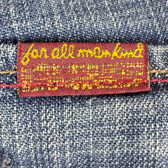 7 For All Man Kind Straight Leg Vintage Wash Denim Jeans - Picture 10 of 11